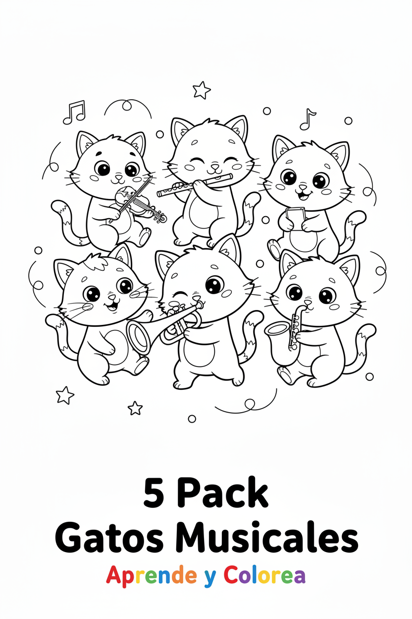 5 Pack Gatos Musicales Vol. 2 - Portada