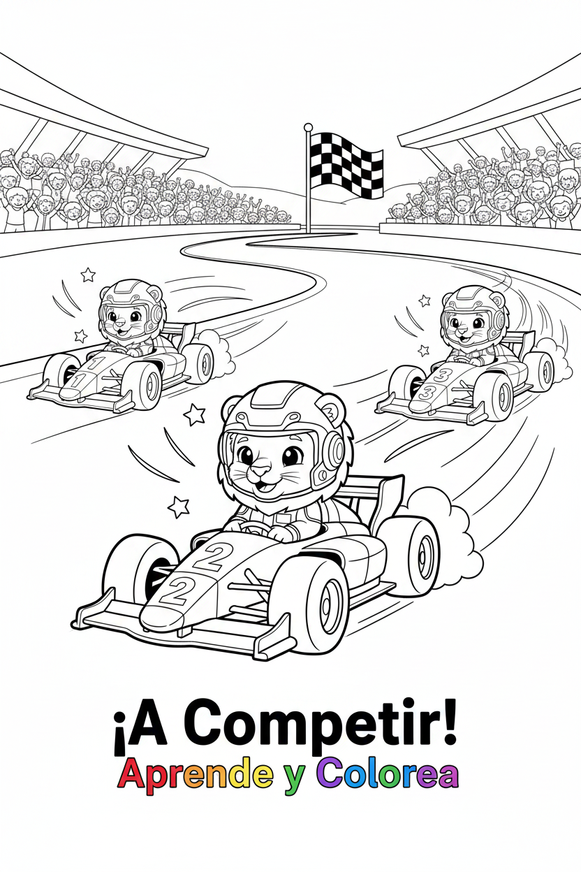 ¡A Competir! - Página para Colorear