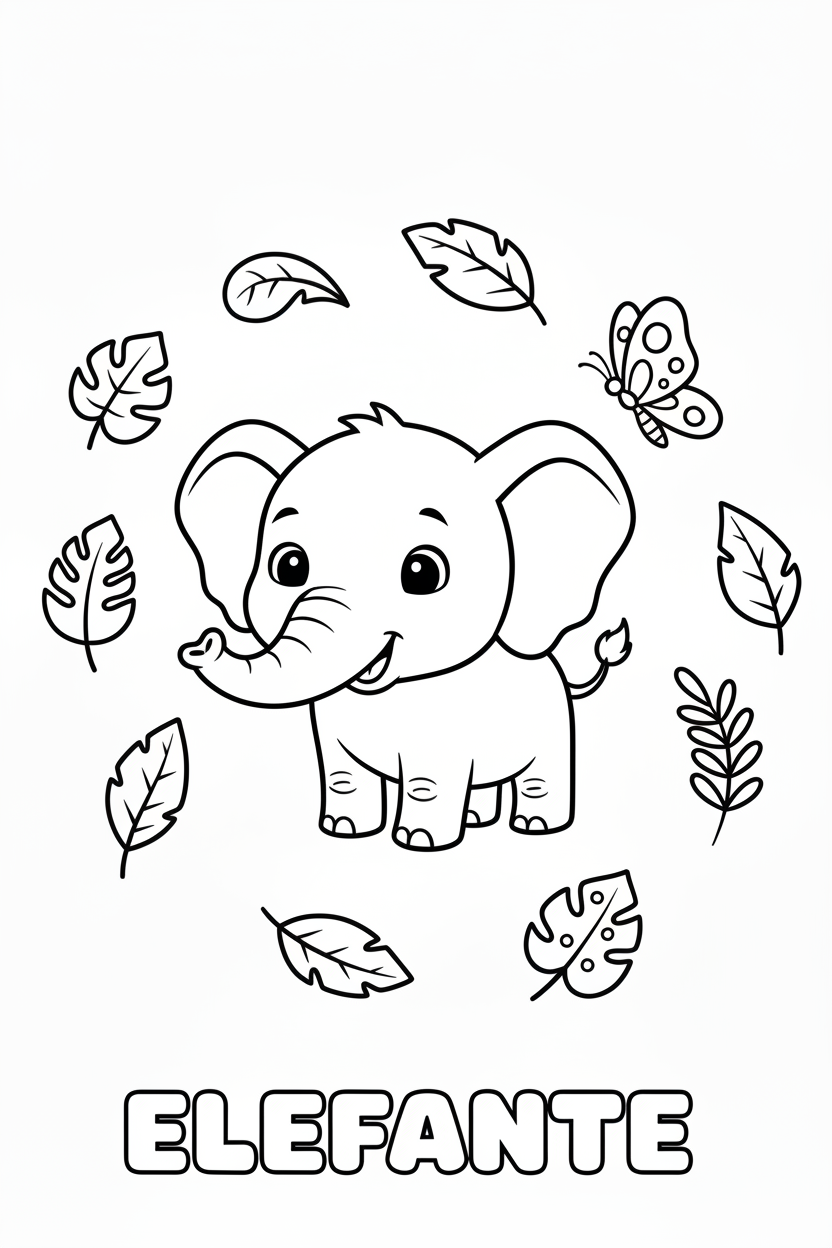 Elefante para colorear