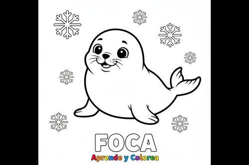 Foca para colorear - Aprende y Colorea