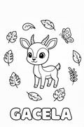 Gacela para colorear - Infantil