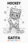 Gatita Hockey - Colorear