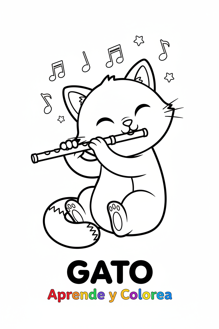 Gato con Flauta