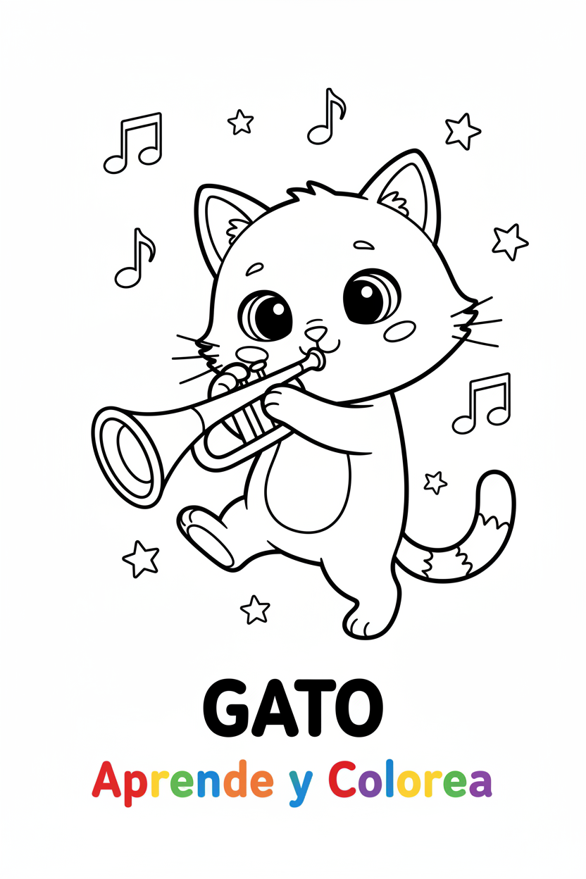 Gato con Trompeta