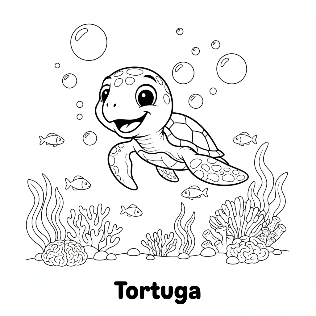 Página para colorear - Tortuga