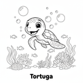 Página para colorear - Tortuga