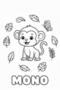 Mono para colorear - Infantil