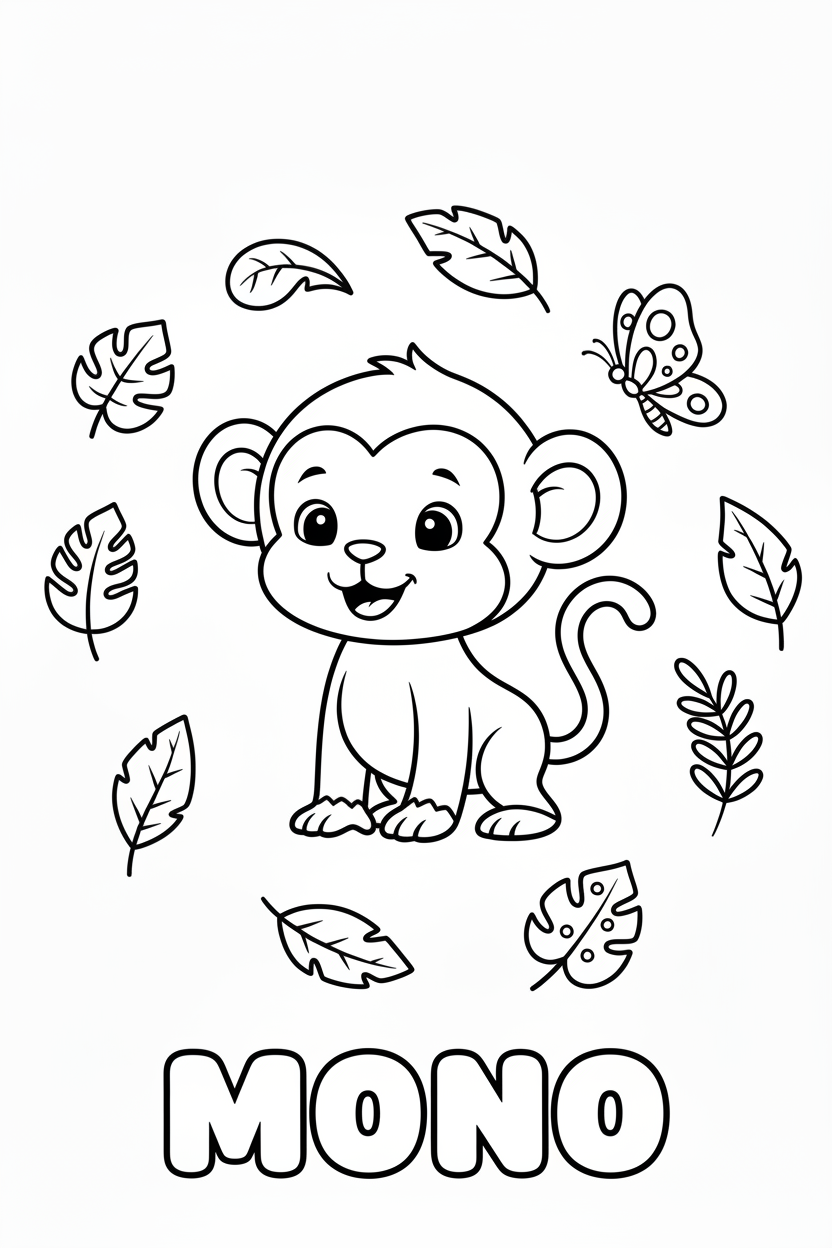 Mono para colorear