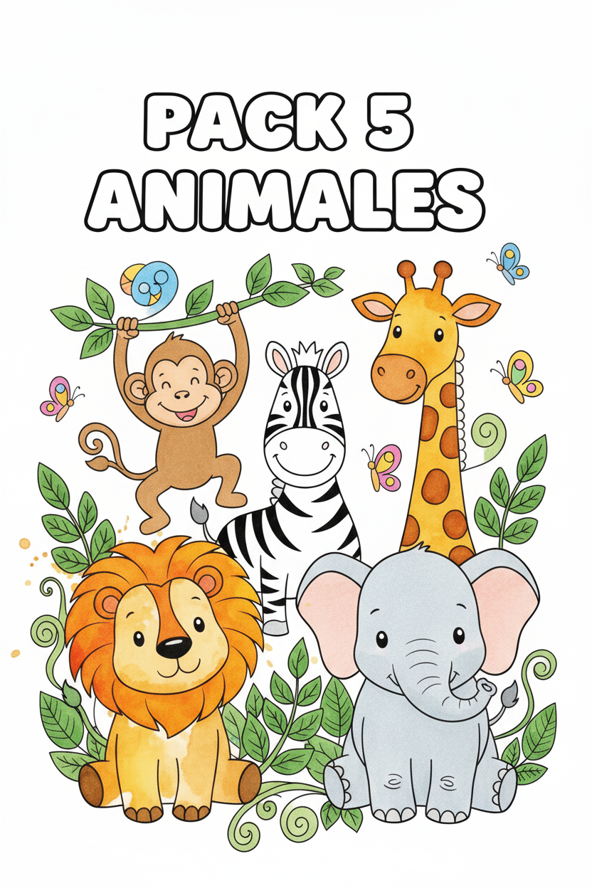 Pack 5 Animales - A color