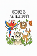 Pack 5 Animales D - A color