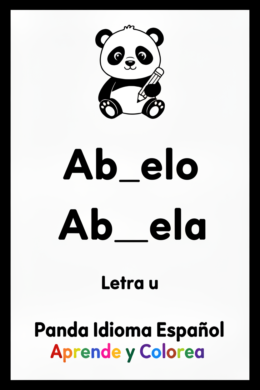 Panda Abuelo y Abuela - Letra u