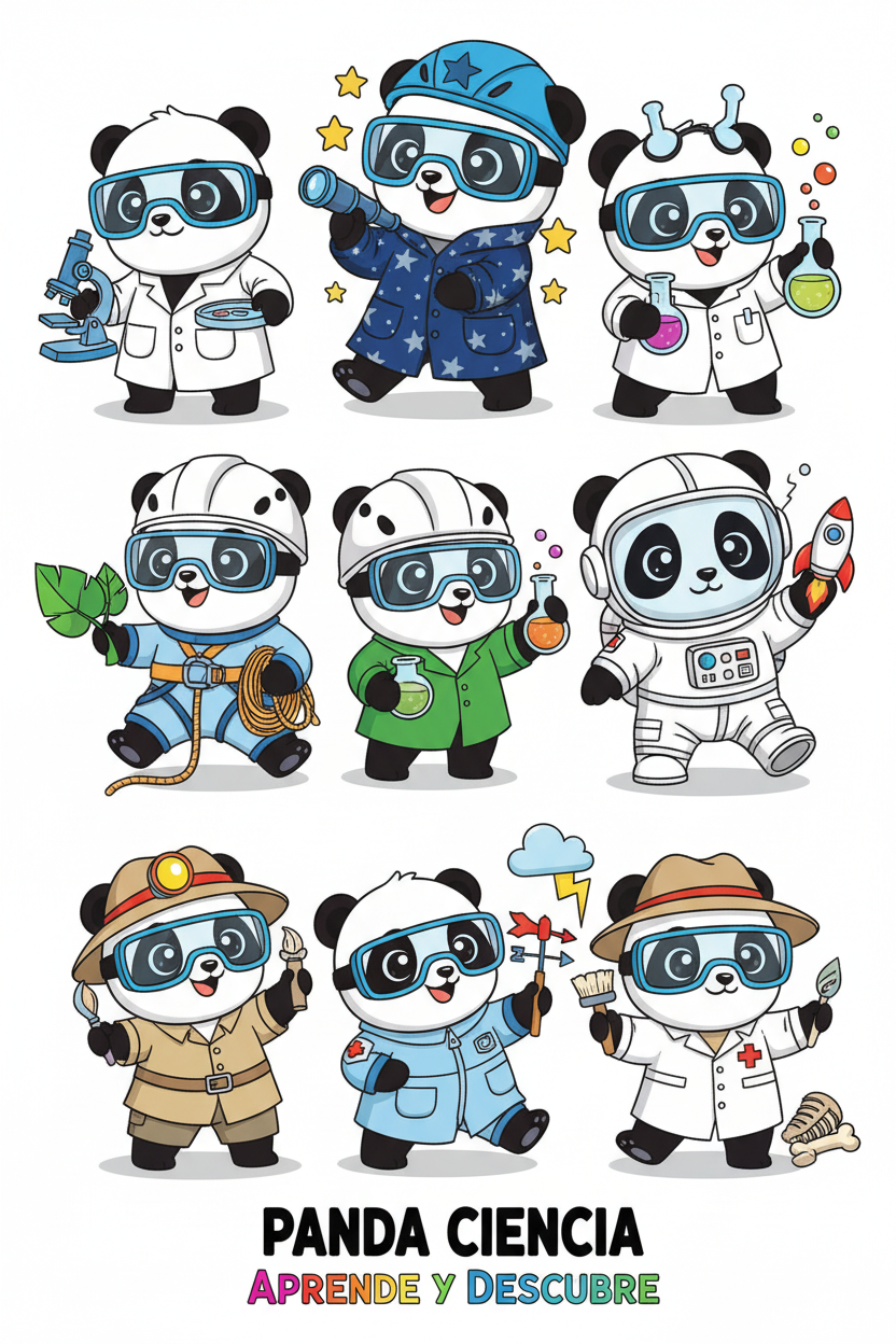 Panda Ciencia - Grupo 9 científicos