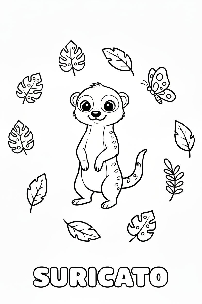 Suricato para colorear - Infantil