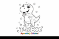 T-Rex para colorear - Aprende y Colorea