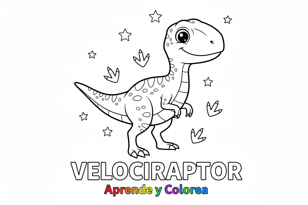 ⭐ Más Popular | Aprende y Colorea: Dinosaurios 5 Pack G - T-Rex, Velociraptor, Triceratops, Estegosaurio y Espinosaurio